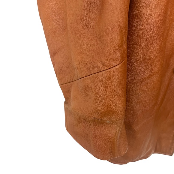 Vintage/Retro Collared Leather Jacket made by Esprit - Picture 5 of 6